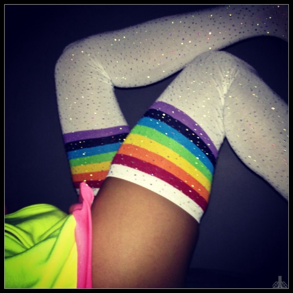❤️NEW Sexy Bling Over the Knee Stockings #D15W - Picture 2 of 3